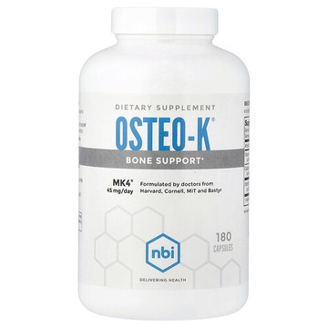 NBI, Osteo-K®, Bone Support, 180 Capsules