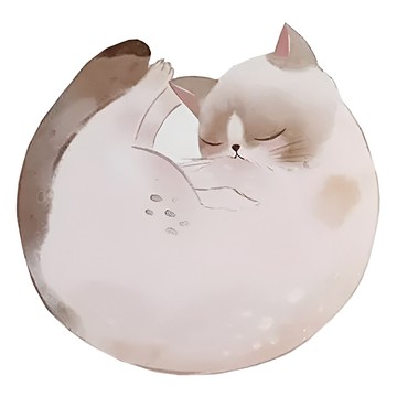 CARD LOVER 信的戀人 貓咪睡覺系列 滑鼠墊  布偶 米色  1個