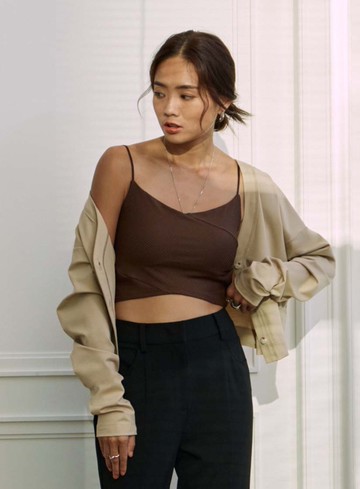 正反兩穿長袖罩衫上衣