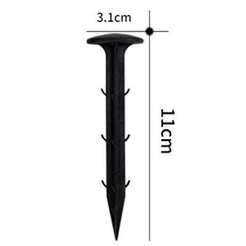 XSAJU 防草シート 固定ピン 50本 pp杭 園芸用シート 防風ネット固定 ペグ 釘 ガーデニング ブラック