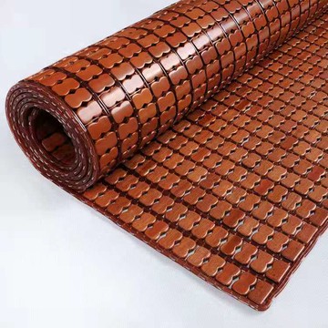 麻將涼席2024新款1.8m家用0.9米碳化竹涼席竹粒塊宿舍竹席可折疊