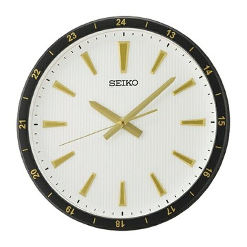 seiko SK037 精工鐘 (QXA802G) 立體時標條紋靜音掛鐘/ 35cm｜樂天領券現折★全館特惠中★指定刷卡回饋10%