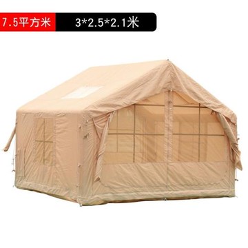 充氣帳篷戶外露營加厚防雨一室一廳野營房裝備一體小屋