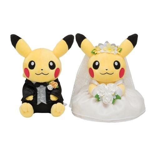 新品未開封ポケモンセンターぬいぐるみ ピカチュウ結婚式 和婚 ペアセット