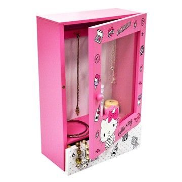 Hello Kitty 凱蒂貓 桌上直式鑰匙掛飾收納飾品盒