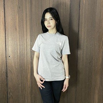 美國百分百【全新真品】The North Face 短袖上衣 棉質 女款 TNF T恤 logo 短T 灰色 CS68