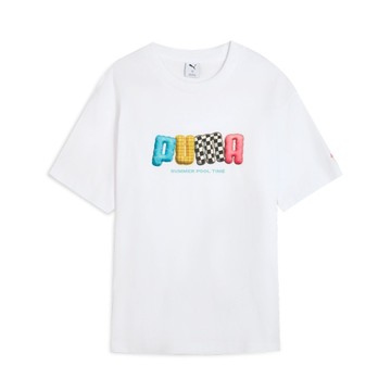 PUMA 短T 流行系列 PT 白 繽紛LOGO 短袖 T恤 男 63298302