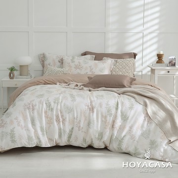 HOYACASA 60支抗菌天絲兩用被床包組｜森語秋光｜(雙人/加大)