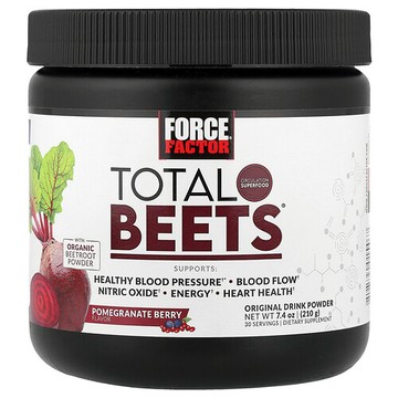 Force Factor, Total Beets，原始飲品粉，石榴漿果，7.4 盎司（210 克）