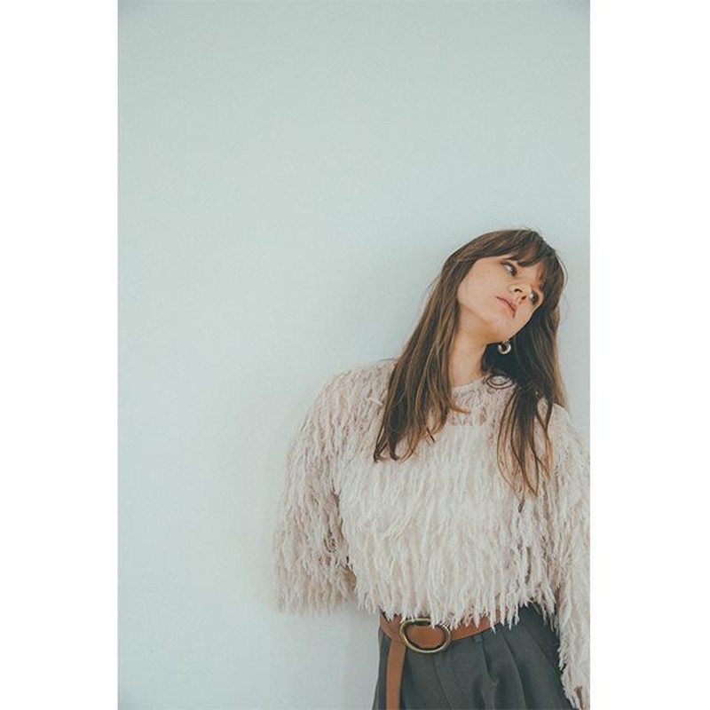 CLANE クラネ FRINGE LACE TOPS フリンジ トップス