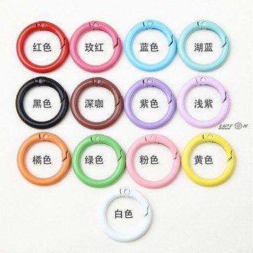 一周到貨⭐彈簧開口圈 彈簧圈 娃娃彈簧圈 鑰匙扣 彩色鋅合金彈簧圈 彈簧扣 鑰匙圈 包包掛飾扣 鑰匙圈扣環 diy開口圈