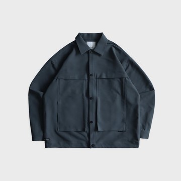 DYCTEAM - RePET Plaid loose patchwork shirt jacket (g/b)