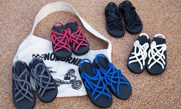 FINDSENSE MD 韓國  時尚休閒 潮 男 五色 情侶款 特色粗繩 羅馬涼鞋 拖鞋 海灘鞋