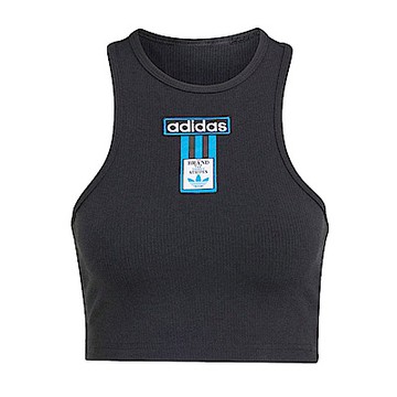 Adidas Adibrk Tank Top IU2456 女 短版 背心 休閒 三葉草 修身 挖背 舒適 黑