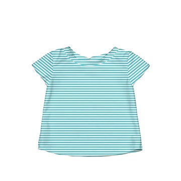 美國 i play 寶寶短袖防曬衣 - 天藍條紋