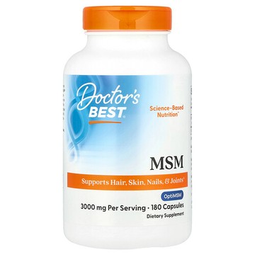 Doctor's Best, 甲基磺酰甲烷，180 粒膠囊（每粒膠囊 1,000 毫克）