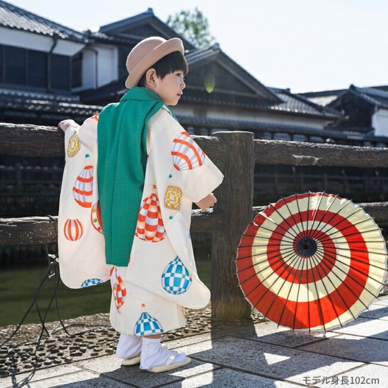 七五三 着物 3歳 男の子 レンタル ナチュラル モダン ラフィネココ 緑