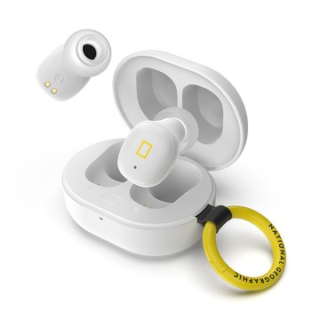 National Geographic EarBuds mini 真無線耳機 藍牙耳機 無線藍芽耳機 超輕雙耳 8g 輕、迷你、隨身好攜帶 - 白色