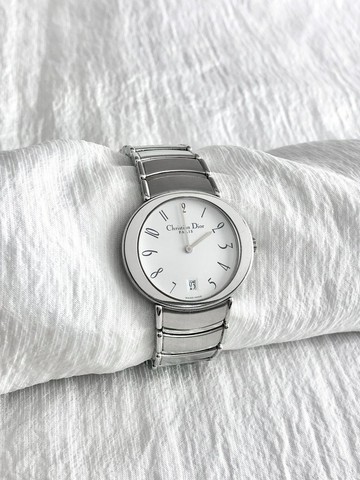 【日本直送 名牌中古包】Christian Dior 手錶 銀色 不鏽鋼 石英 D77-100 vintage mz5ddk