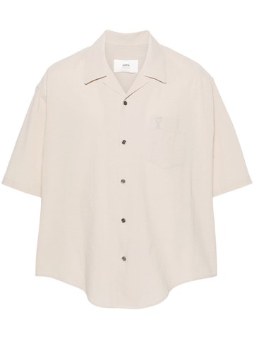 AMI Paris - Ami de Coeur cotton shirt - men - Cotton - XXXS - Neutrals