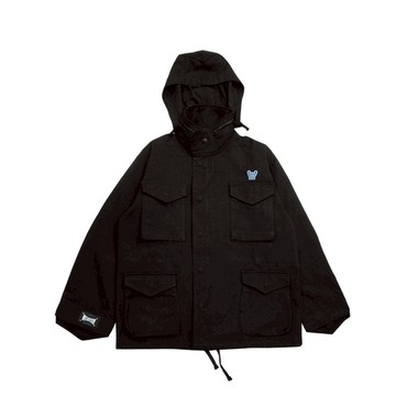 拳魂重磅連帽外套-漆黑/幻藍 漆黑XL