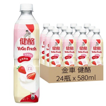 金車 健酪乳酸飲料草莓酪酪口味  580ml  24瓶