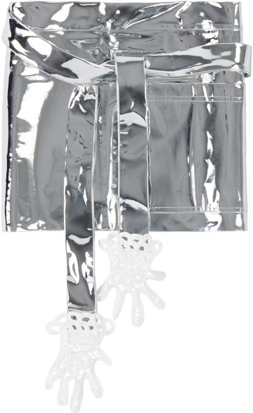 Gohar World 银色 Mini Lace Hands 围裙