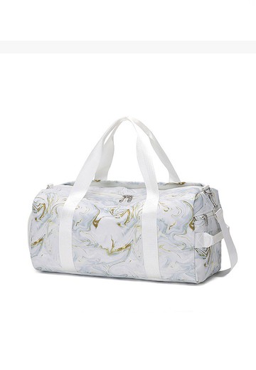 可收納旅遊休閒運動鞋隔層行李包 892 白色