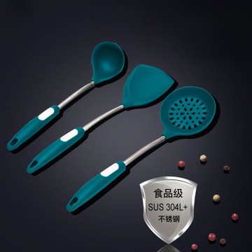 德國不粘鍋專用硅膠鏟炒菜鏟子耐高溫家用不銹鋼廚具專用硅膠湯勺