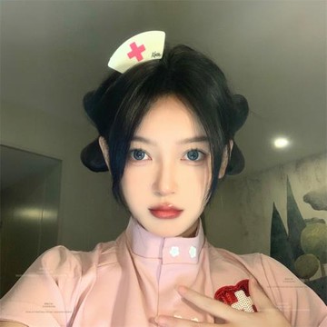 日系萬圣節甜美十字架辣妹復古護士發夾小眾設計v頭飾抓夾