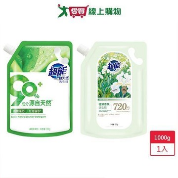 超能洗衣精補充包1000g【愛買】