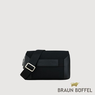 【BRAUN BUFFEL】瑞瑟 斜背包-黑色(德國小金牛台灣總代理)/BF583-61-BK