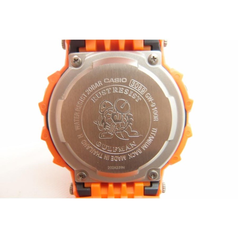 CASIO カシオ G-SHOCK ガルフマン GW-9100R-4JF メインレスキューオレンジ ソーラー 腕時計 中古 △WA4883 |  LINEブランドカタログ