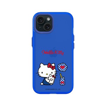 iPhone 15 Clear 激光藍 - 三麗鷗-Hello Kitty - 打電話