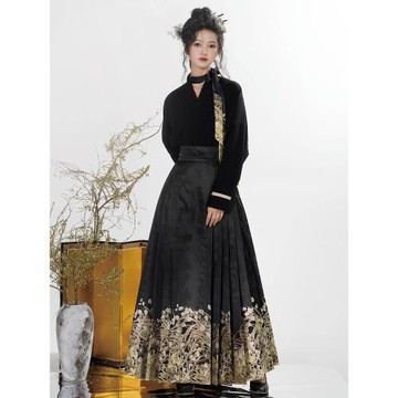 漢服女款唐裝新中式女裝中國風中式上衣春2024年新款馬面裙女成人