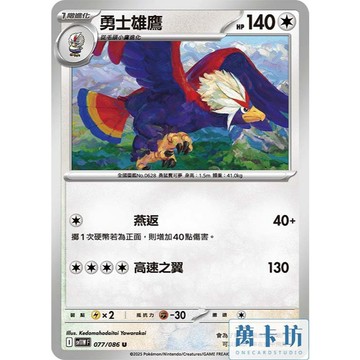 萬卡坊 / 寶可夢 PTCG 中文版 SV11W 077 勇士雄鷹