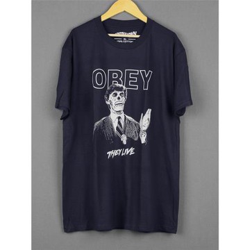 極度空間They Live電影短袖OBEY印花純棉T恤夏季休閑美式上衣