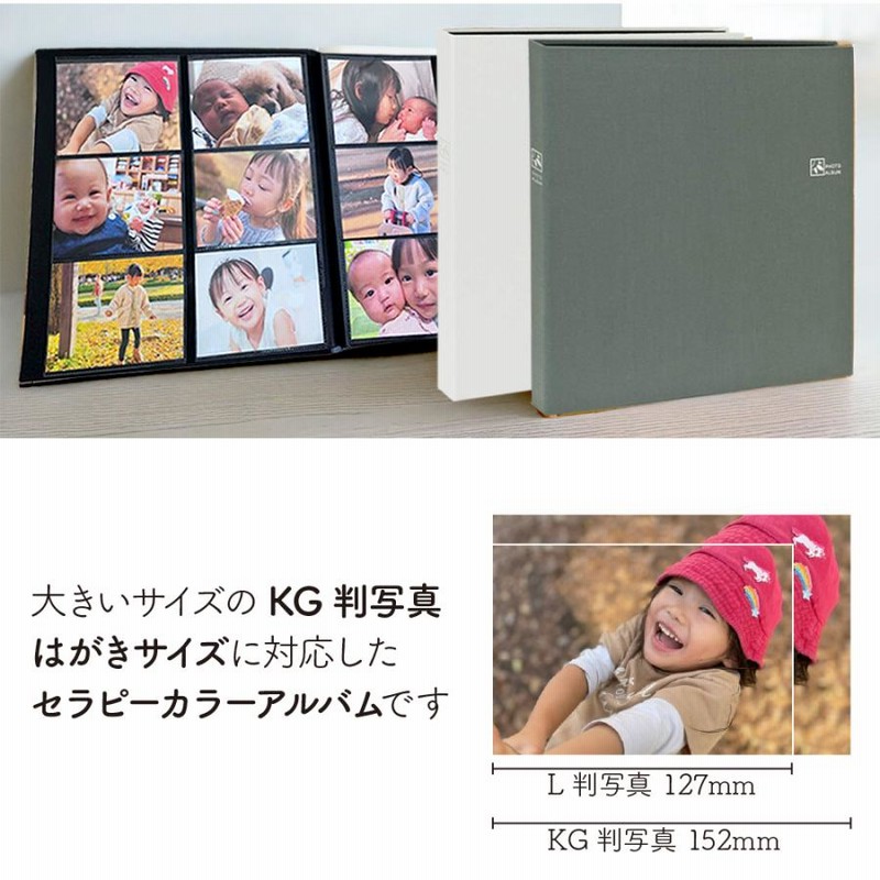 アルバム 大容量 KG判 はがきサイズ ポストカード 6面ポケット