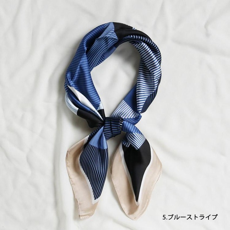 SCARF スカーフ シルク調 レディース 大判 シルク 柄 レトロ