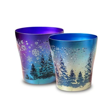 【日本製Horie】鈦愛生活系列-日本製純鈦雙層杯-雪花雙杯組250ml