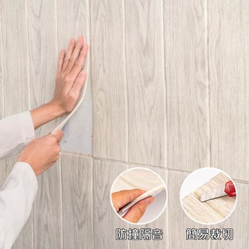 【樂嫚妮】3D立體仿木紋壁貼-4片組