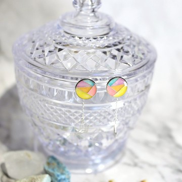 100%手工製景泰藍工藝金絲琺瑯耳環飾物獨家設計耳釘