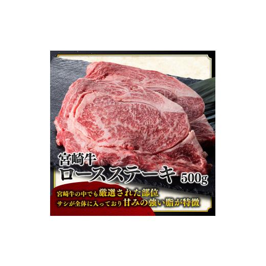 ふるさと納税 宮崎県 川南町 ５等級！宮崎牛ロースステーキ500g 肉 牛 牛肉 国産 黒毛和牛