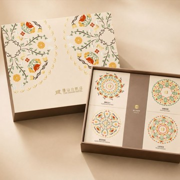 【指定區間出貨】圓山大飯店 x 米爾斯  8盒-仰玥萬象中秋寶盒-杏(中秋月餅禮盒)