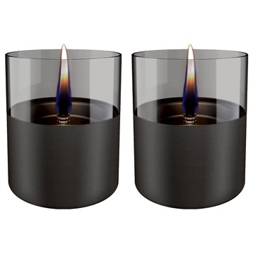 O-GRILL Tenderflame 桌上型火焰情境氣氛燈 Lilly 8 雙杯組  黑色  營造浪漫氣氛  1組