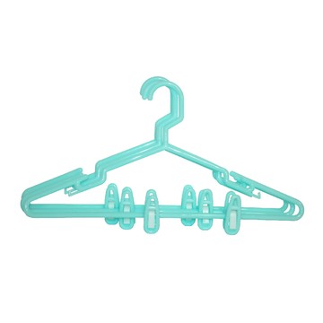 多功能衣裙掛架 5入 綠色