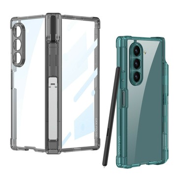 新款氣囊透明支架殼 適用Galaxy Z Fold 6 手機殼 Samsung FOLD6 轉軸全包防摔保護殼