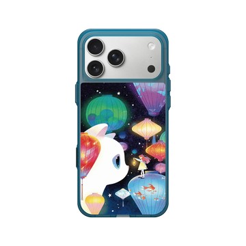 iPhone 17 Pro Max Clear (相機按鈕) 夜幕藍 - Little Oil Art 小油画 - 希望的光