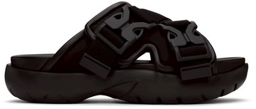 Bottega Veneta 黑色 Snap Slide 凉鞋