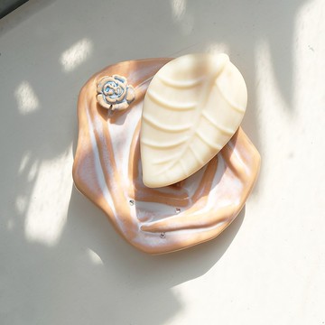 手工香皂造型陶盤禮盒交換禮物。禮物。節日禮物。